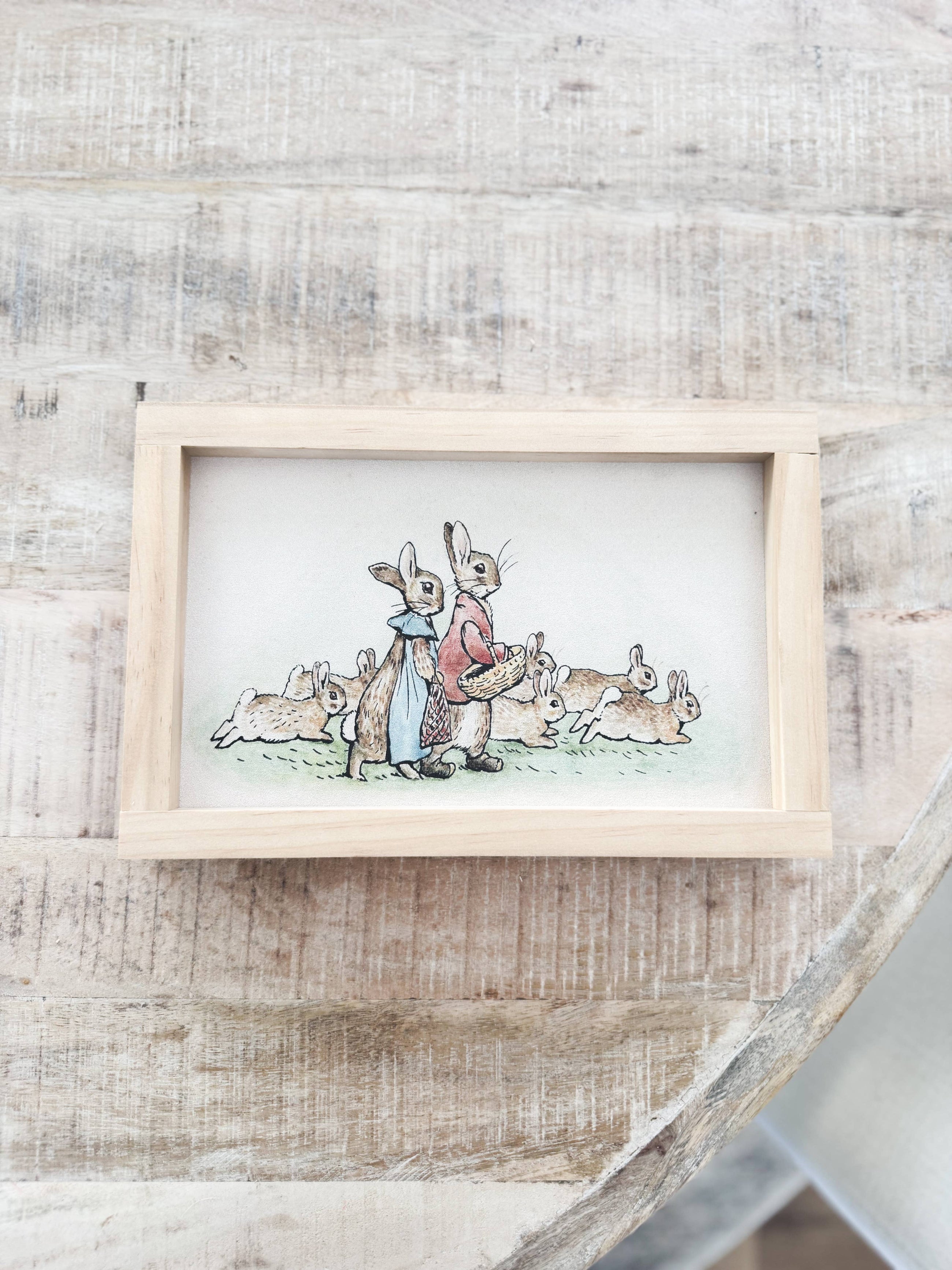 Bunnies Vintage Inspired Wood Sign | Spring 2025