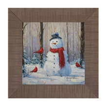 Snowman with Cardinals