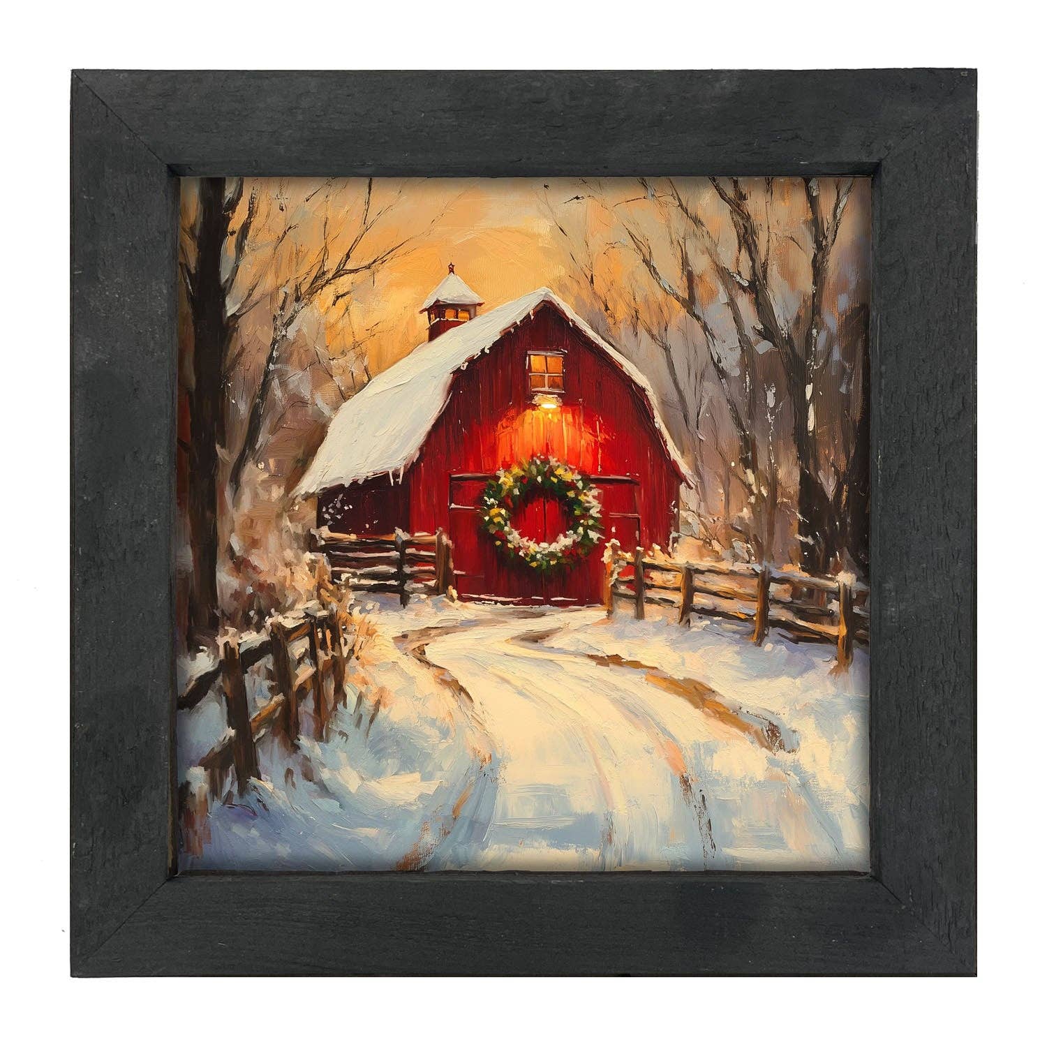 Red Barn at Christmas