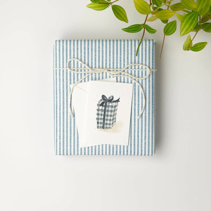 Gingham Gift Mini Enclosure Notecard