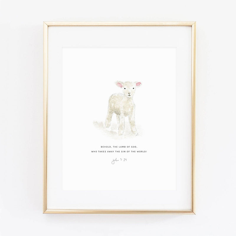 John 1:29 lamb scripture print