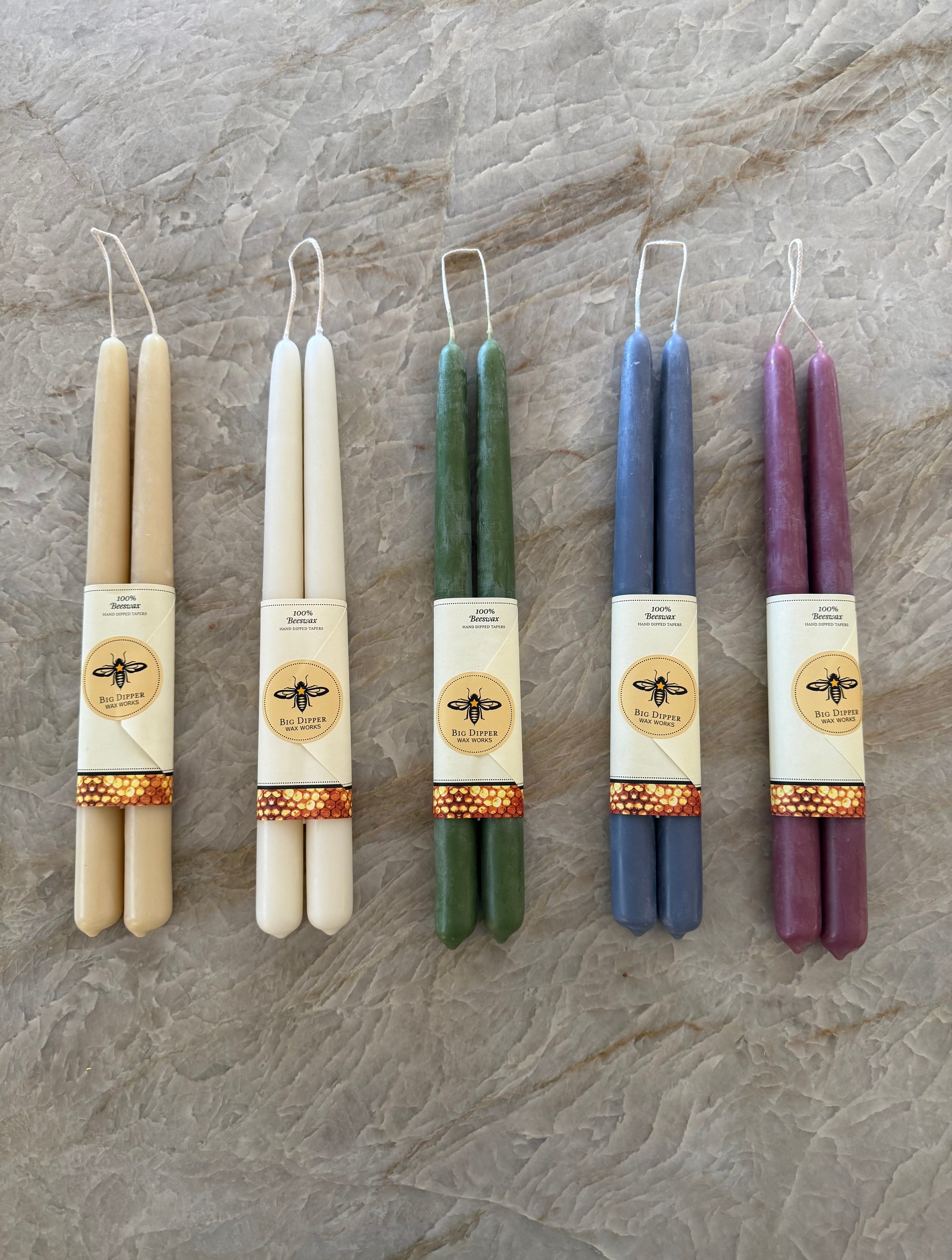 100% Pure Beeswax Tapers