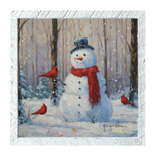 Snowman with Cardinals