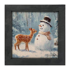 Deer with Snowman Friend