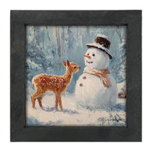 Deer with Snowman Friend