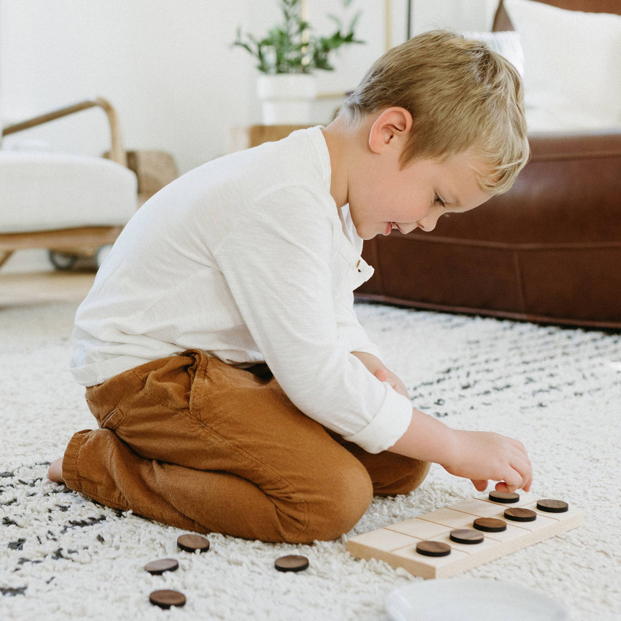 Gladfolk Wooden Ten Frame & Counting Pieces • Modern Wood Math Board