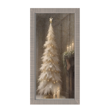 Gold and White Christmas Tree-Vertical Frame