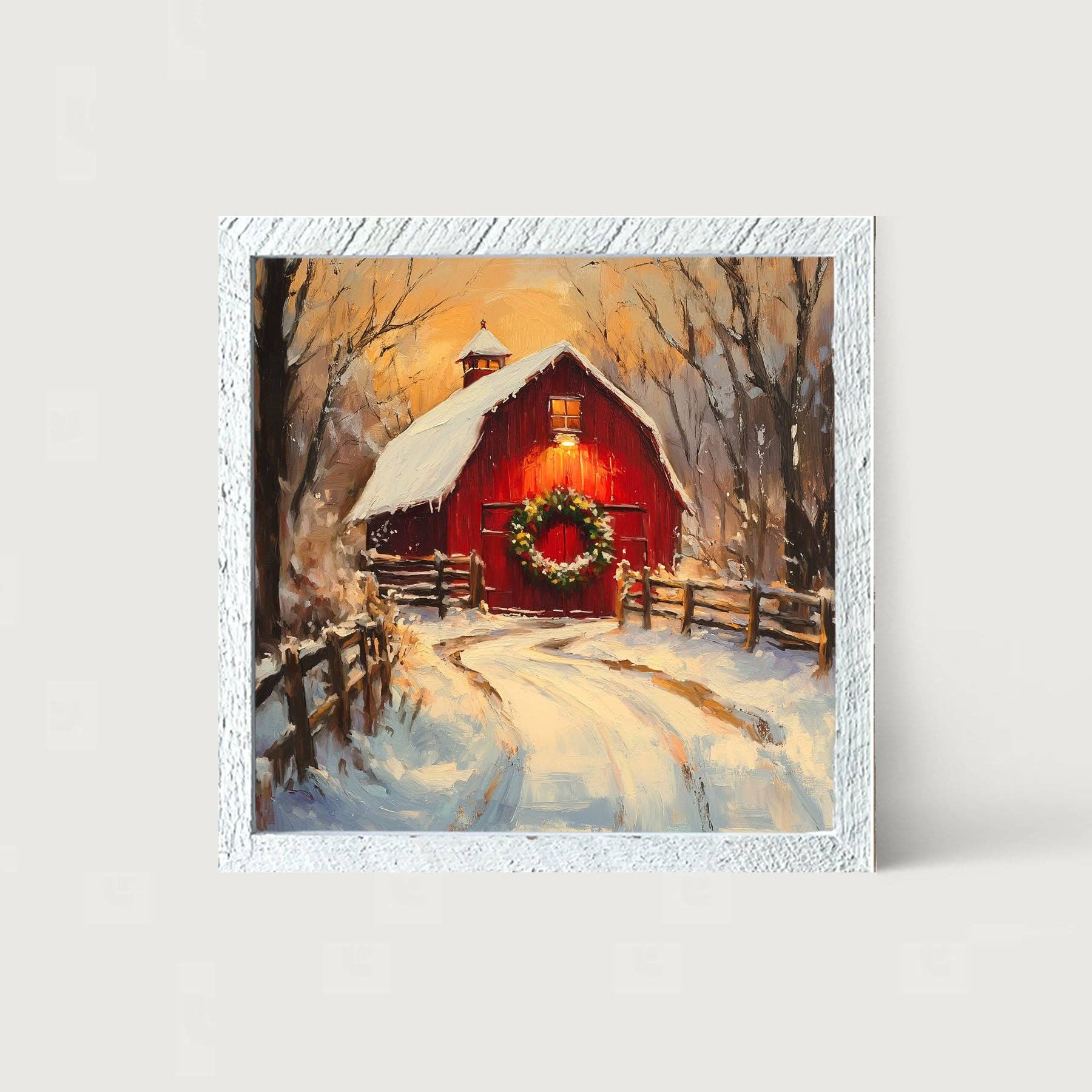 Red Barn at Christmas