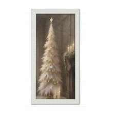Gold and White Christmas Tree-Vertical Frame