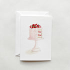 Pink cake mini notecard