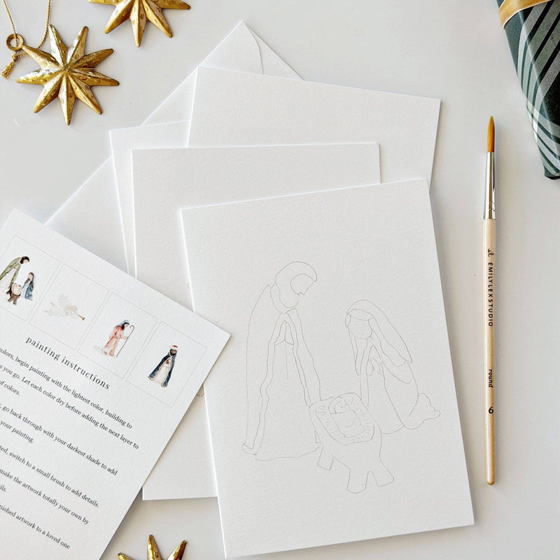 Nativity paintable notecard