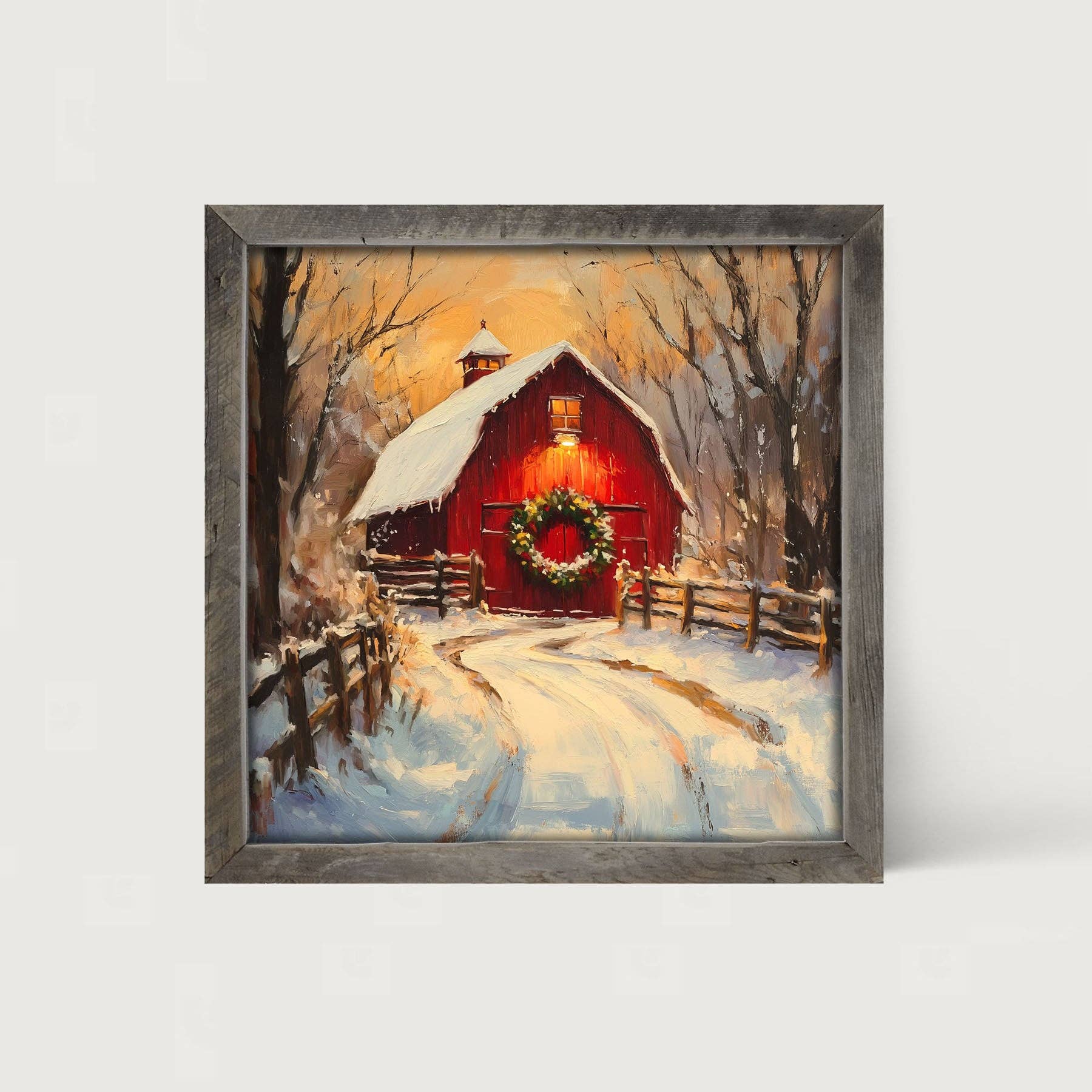 Red Barn at Christmas