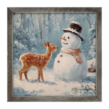 Deer with Snowman Friend