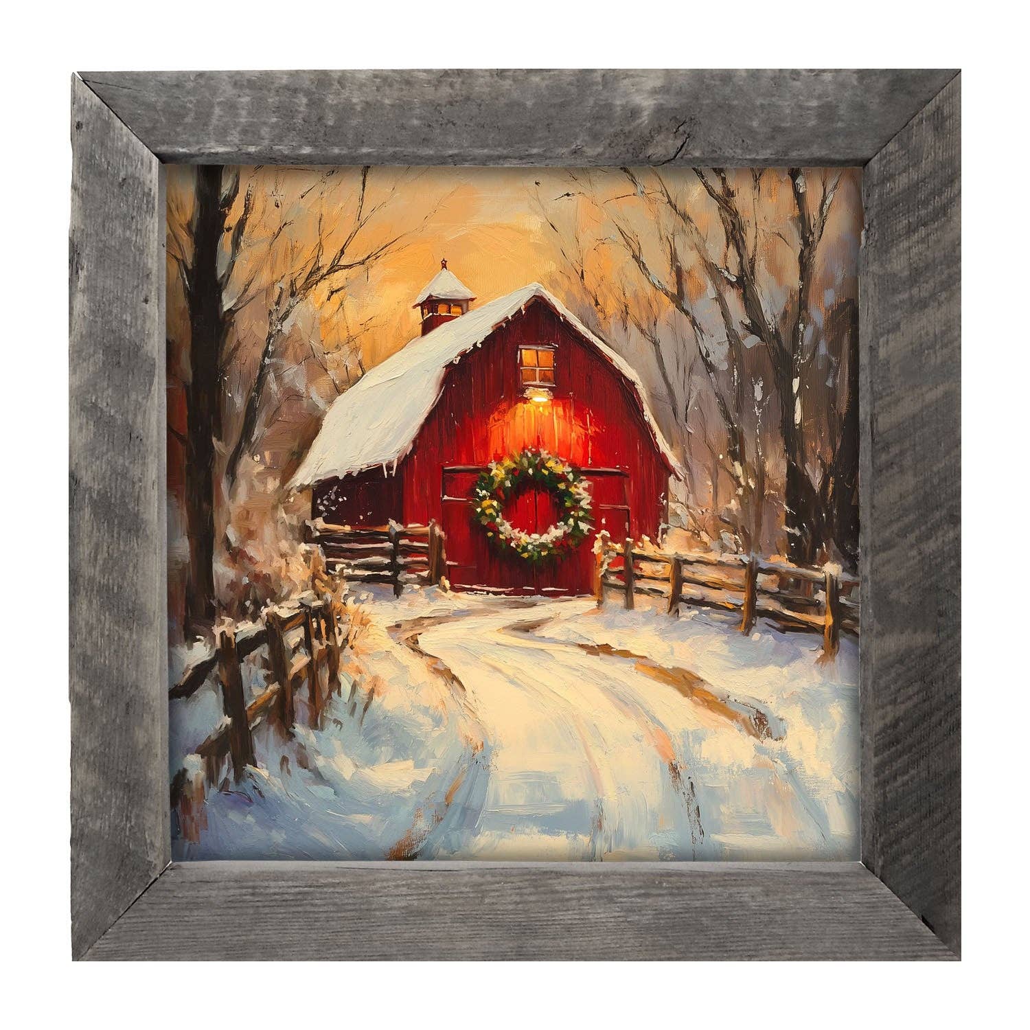 Red Barn at Christmas