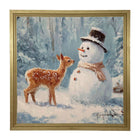 Deer with Snowman Friend