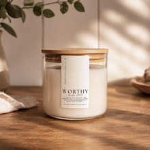Worthy | Volcanic Island | 15 oz. Clear Jar Soy Candle