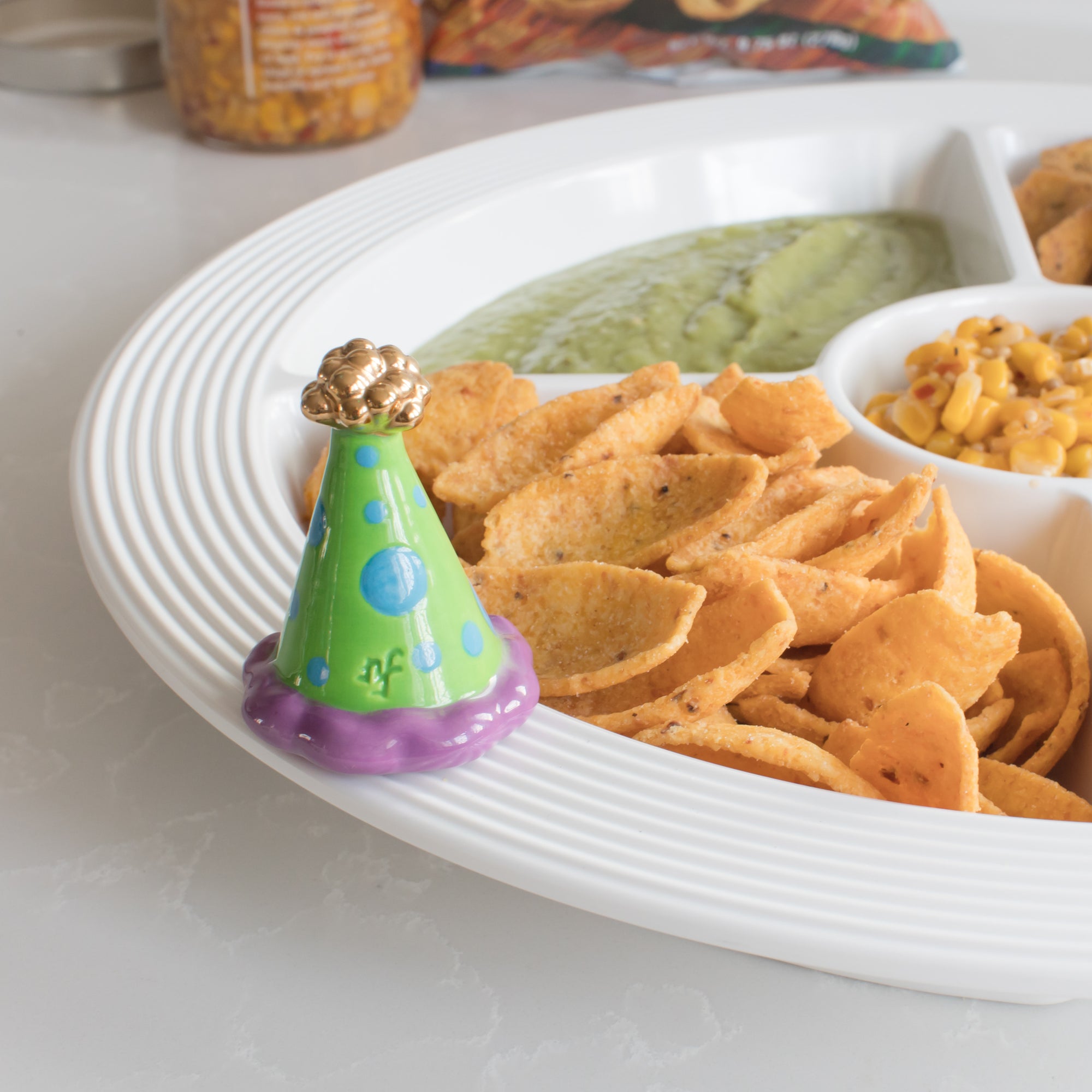 Divided Server, round melamine