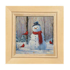 Snowman with Cardinals