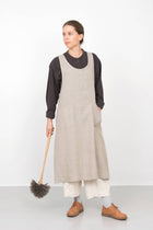 Linen Over Dress Apron Natural