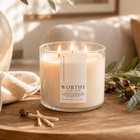 Worthy | Volcanic Island | 15 oz. Clear Jar Soy Candle