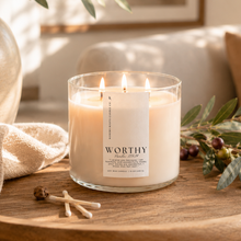 Worthy | Volcanic Island | 15 oz. Clear Jar Soy Candle