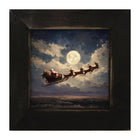 Santa Flying under Full Moon