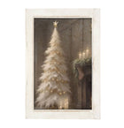 Gold and White Christmas Tree-Vertical Frame