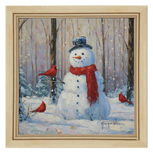 Snowman with Cardinals