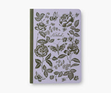 Assorted Set of 3 English Rose Notebooks