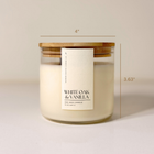 Steadfast | White Oak & Vanilla | 15oz. Clear Jar Soy Candle
