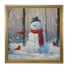 Snowman with Cardinals