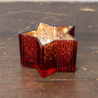 Red Mercury Glass Star Candle