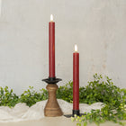 Moving Flame Red Taper Candle 9.5"