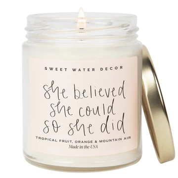 She Believed She Could 9 oz Soy Candle