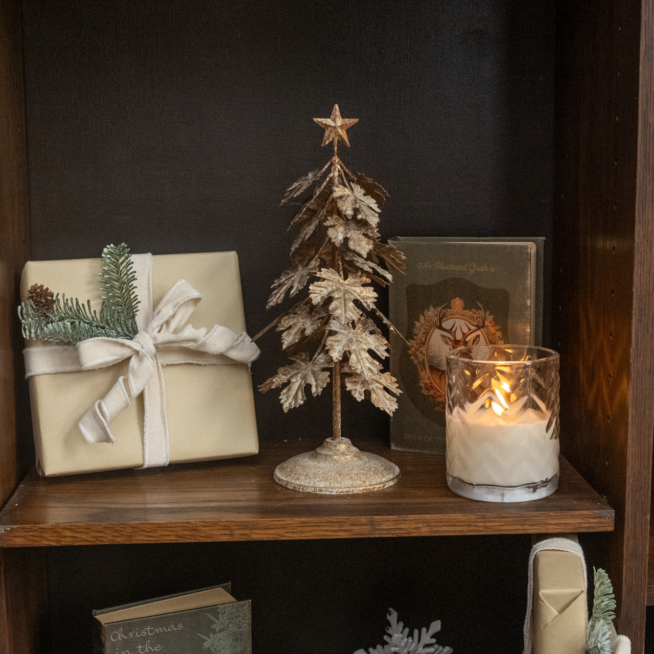 Aged Gold Metal Leaf Tree