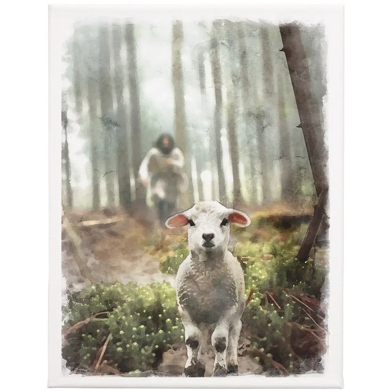 Jesus Rescuing Lamb
