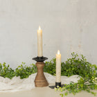 Moving Flame Cream Taper Candle 6.75"