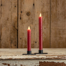 Moving Flame Red Taper Candle 6.75"