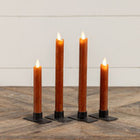 Moving Flame Bronze Taper Candle 9.5"