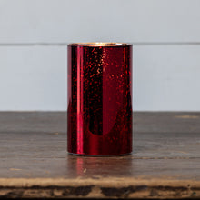 Red Mercury Glass 3D  Flame Candle