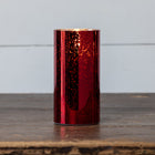 Red Mercury Glass 3D  Flame Candle