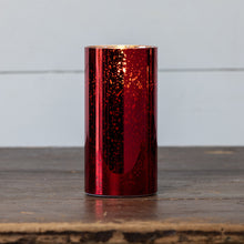 Red Mercury Glass 3D  Flame Candle