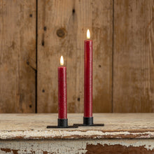 Moving Flame Red Taper Candle 9.5"