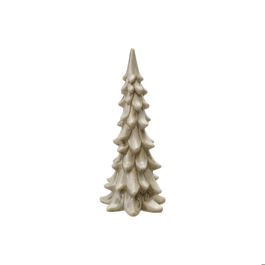 10” Stoneware Tree - Light Green